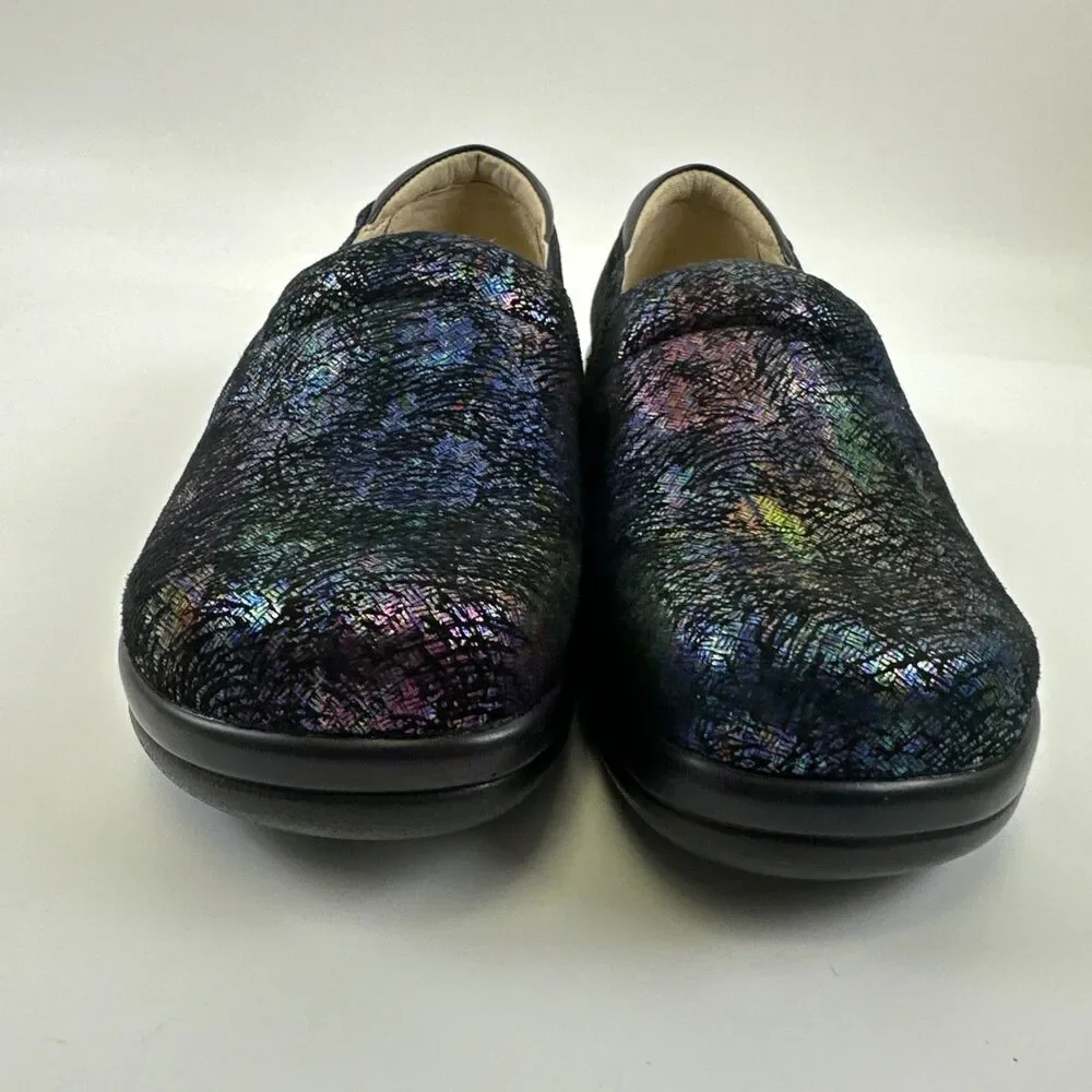 Alegria Keli Dynomite Slip On Clog‎ Comfort Iridescent Leather KEL-7522 36 6-6.5